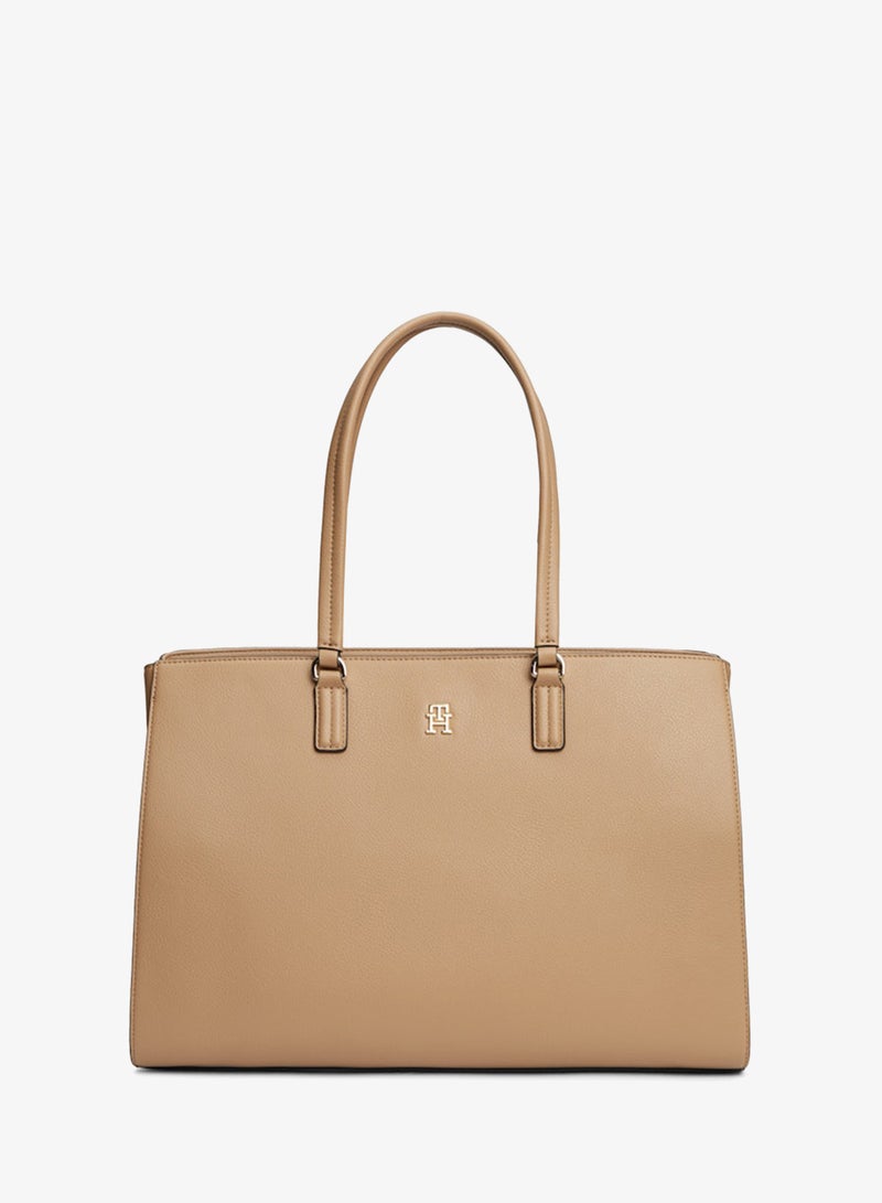 TOMMY HILFIGER TH Monogram Plaque Tote Bag - Image 1